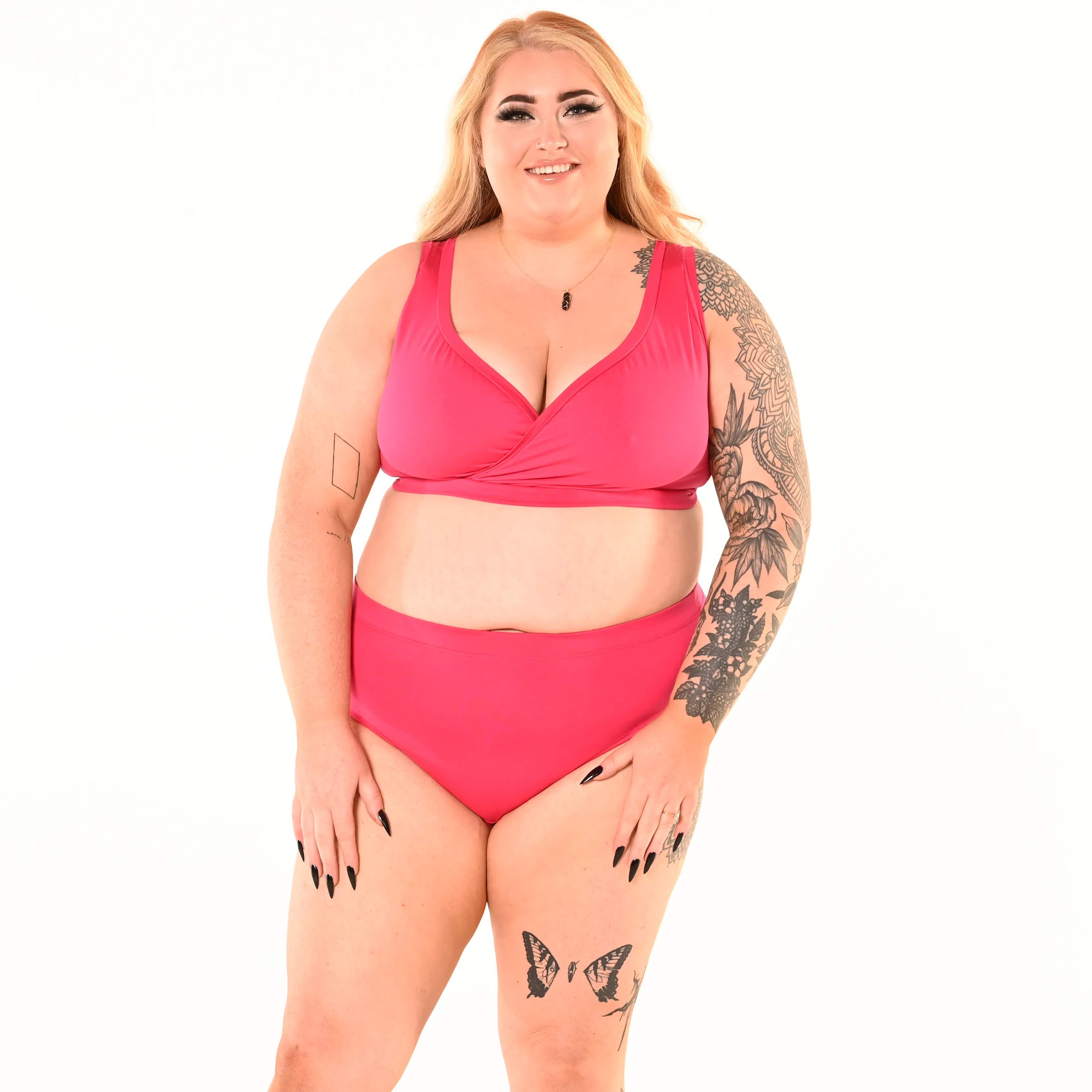 High Rise Briefs - Raspberry