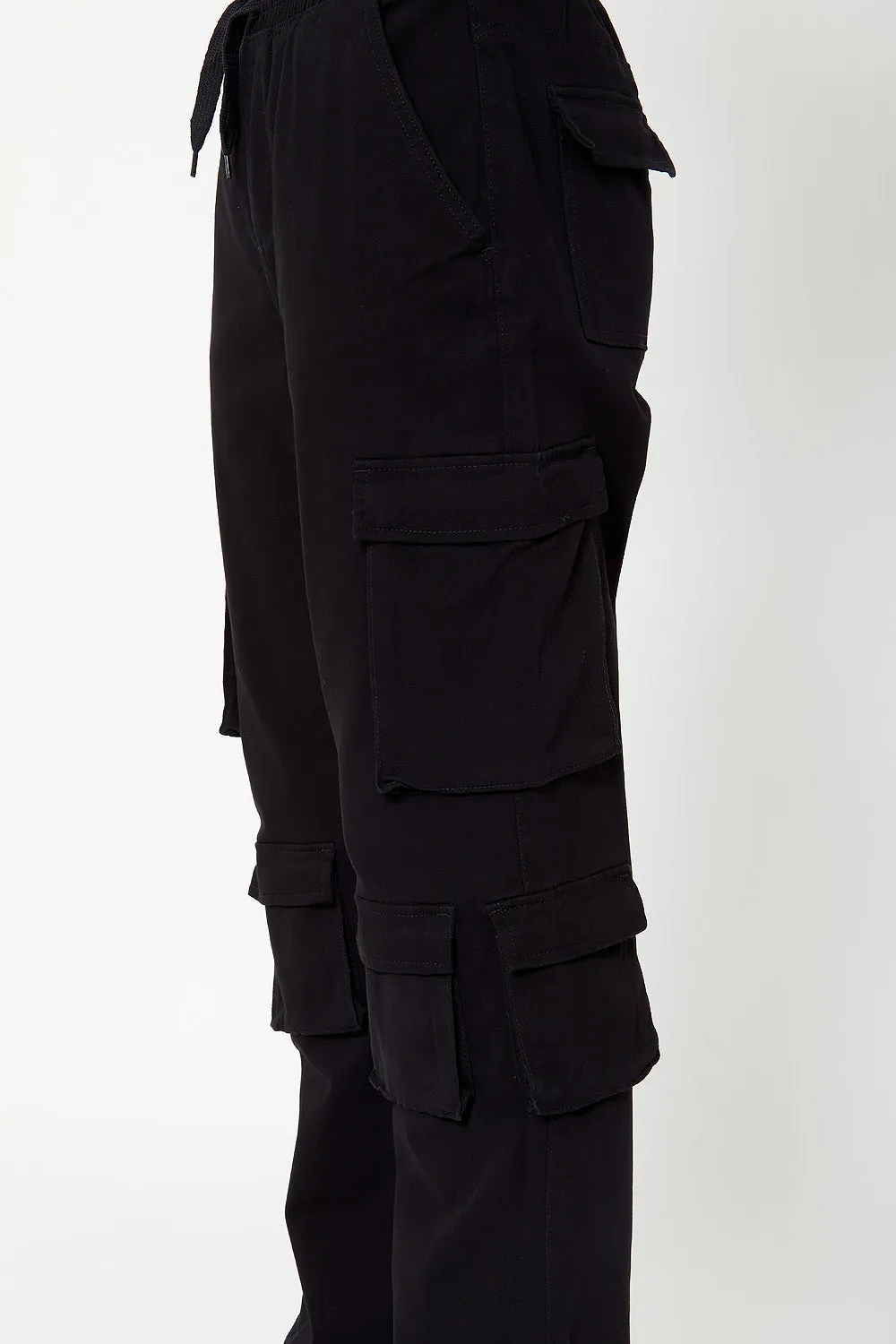 High-rise cargo utility pants