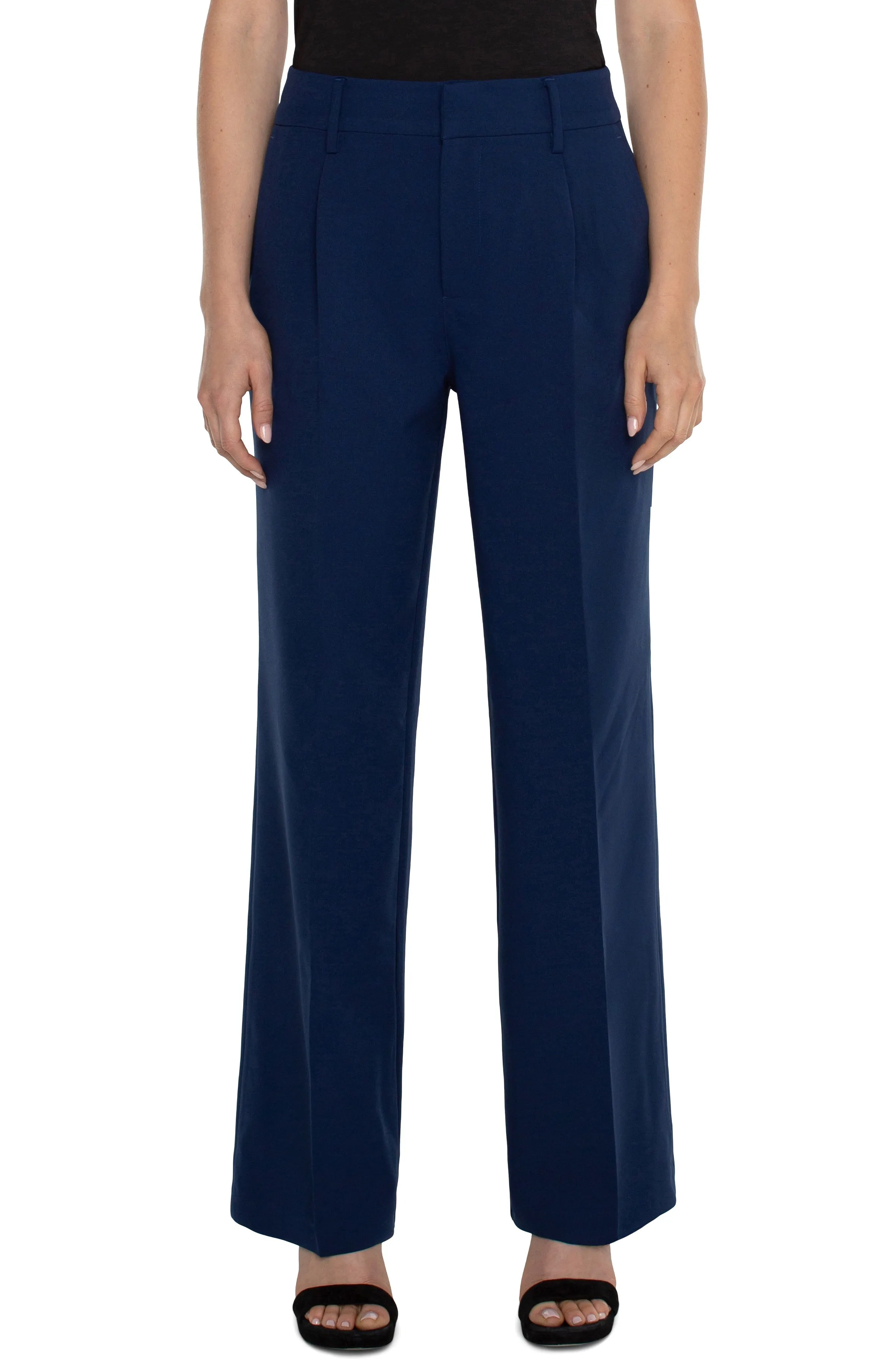 High Rise Pleated Trouser Pants w 32" Inseam