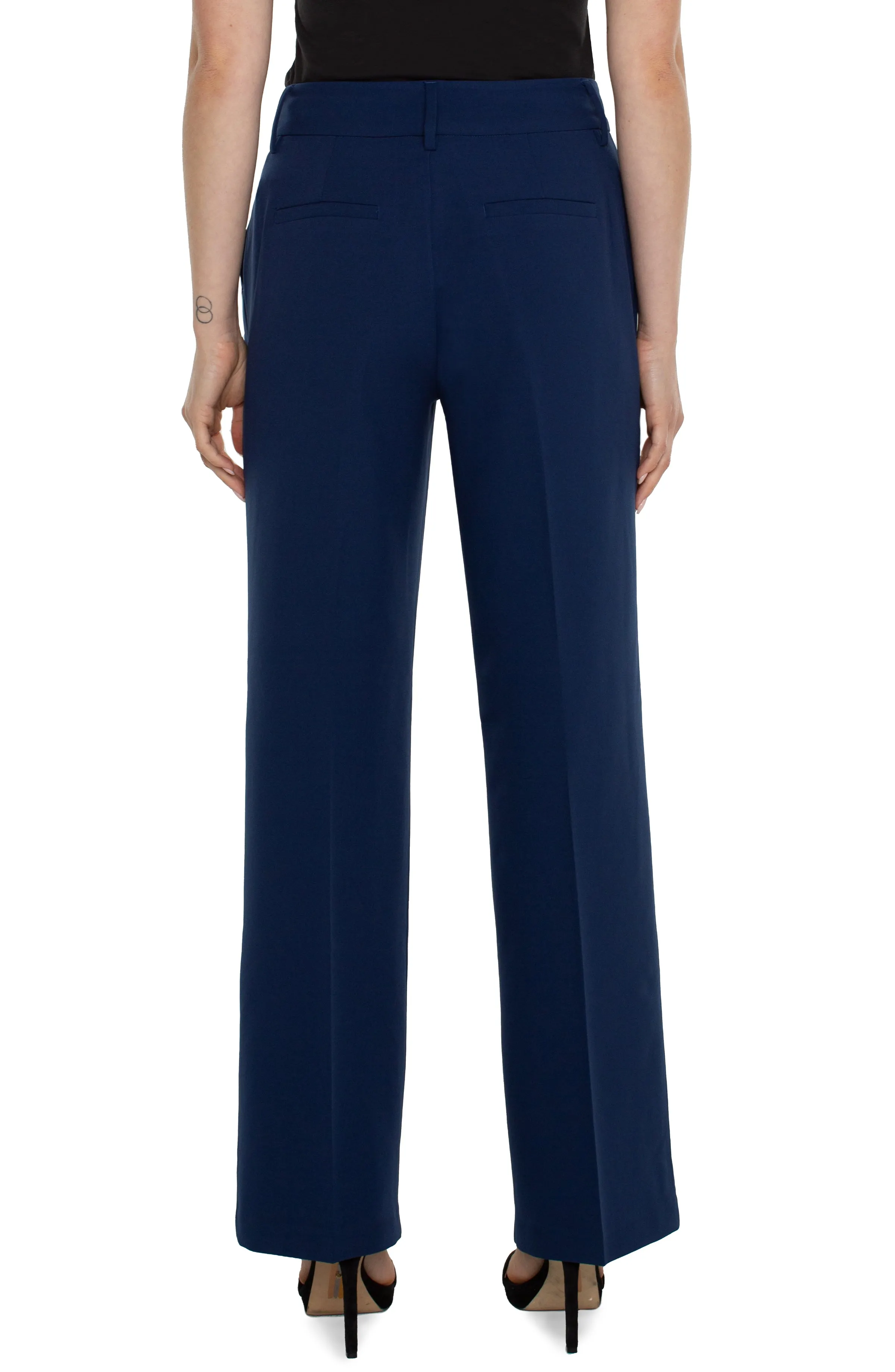 High Rise Pleated Trouser Pants w 32" Inseam