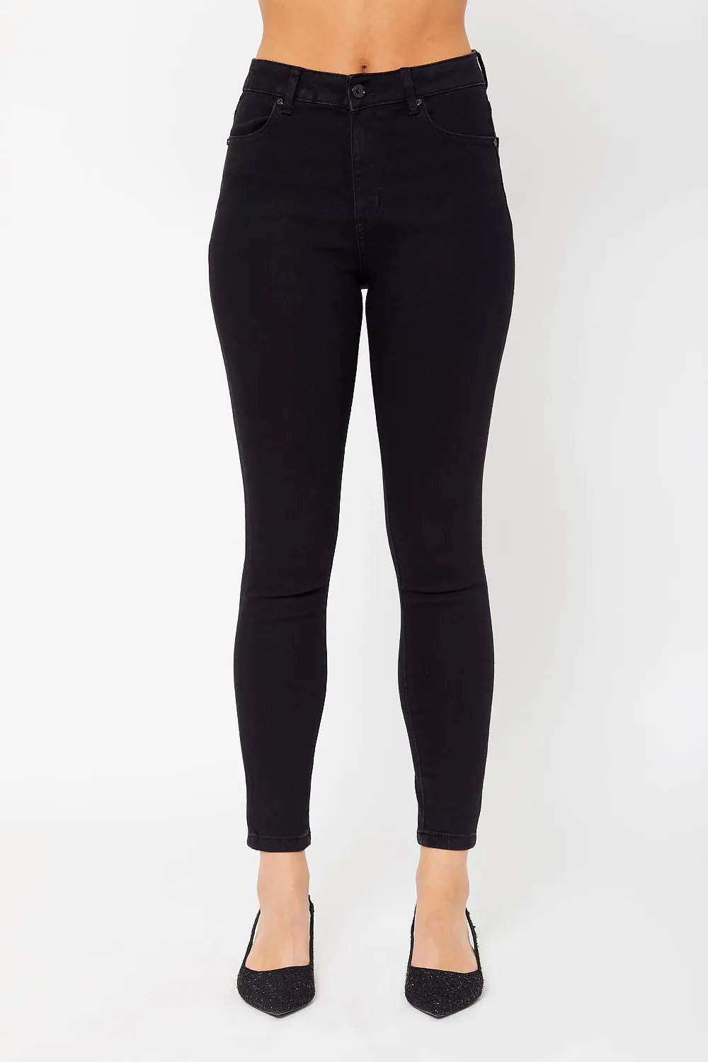High-rise skinny pants