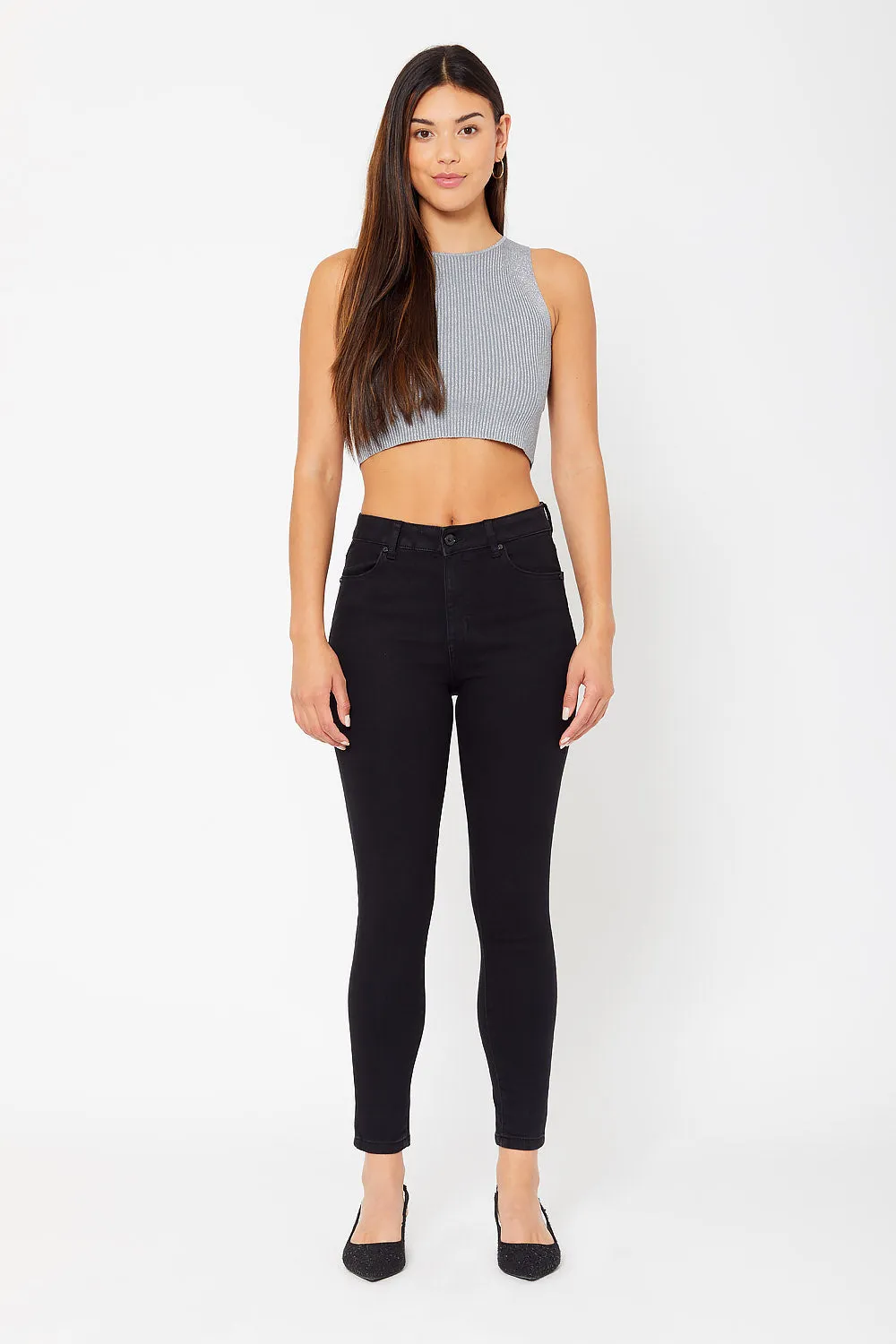 High-rise skinny pants