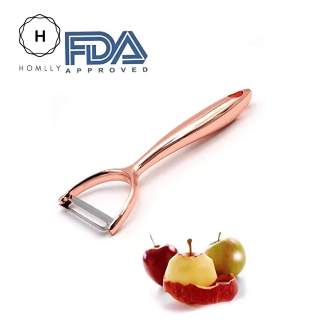 Homlly Zinc Alloy Rose Gold Vegetable Peeler