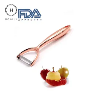 Homlly Zinc Alloy Rose Gold Vegetable Peeler
