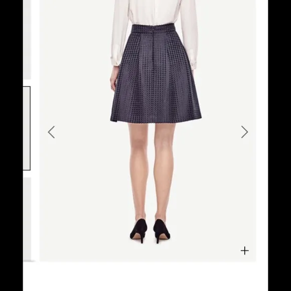 💓HP🎊Ann Taylor textured dot pleated skirt