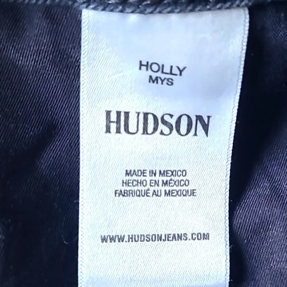 Hudson Holly Hi Rise Flare Jeans. Size 34. Black Raw Hem. Like New.