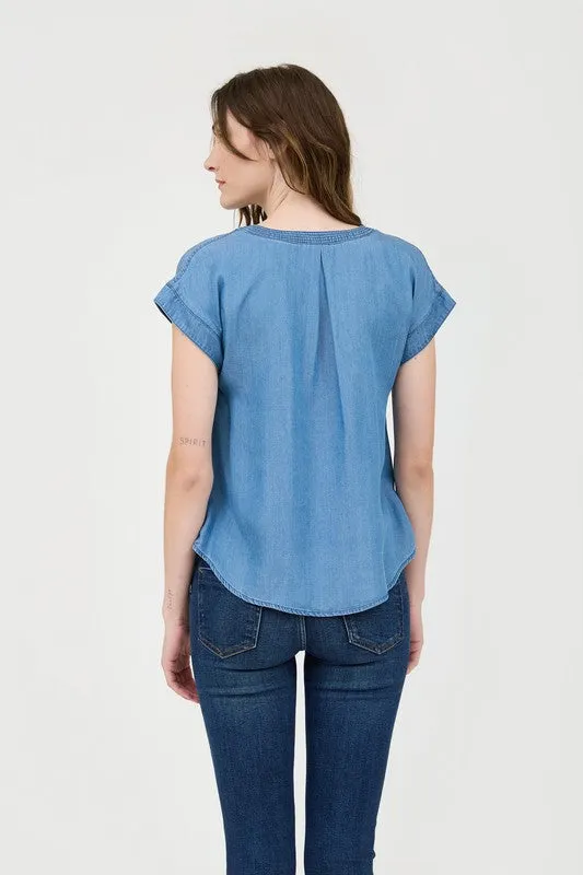 Indie Blue Denim Top