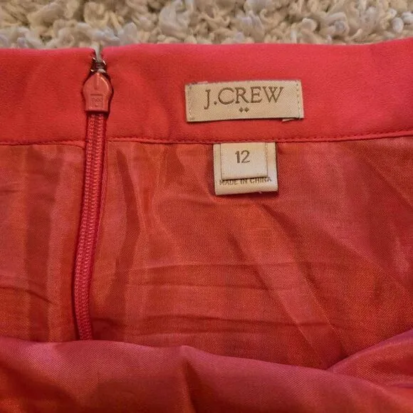 J. Crew Pleated Maxi Skirt Coral size 12