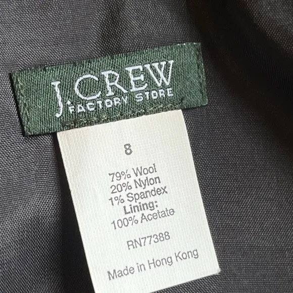 J. Crew Wool Blend Gray Striped Preppy Clueless Y2K Pleated Wrap Skirt