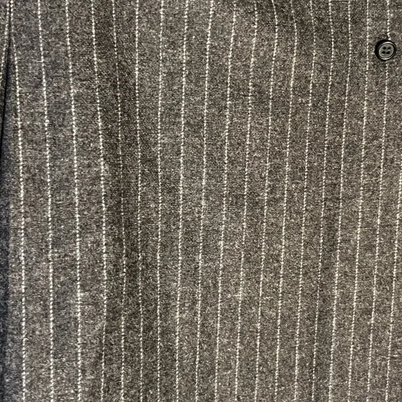 J. Crew Wool Blend Gray Striped Preppy Clueless Y2K Pleated Wrap Skirt