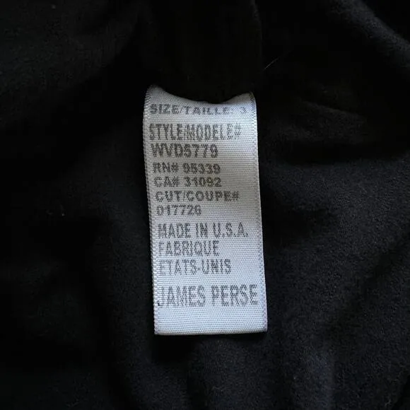 James Perse Ruched Asymmetrical Tulip Wrap Stretch Mini Skirt Black Size L