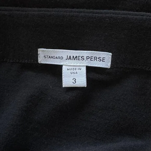 James Perse Ruched Asymmetrical Tulip Wrap Stretch Mini Skirt Black Size L