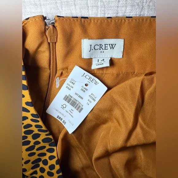 J.Crew Pleated Midi Skirt Size 14 NWT