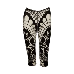 Jean Paul Gaultier Black Mesh Print Pants
