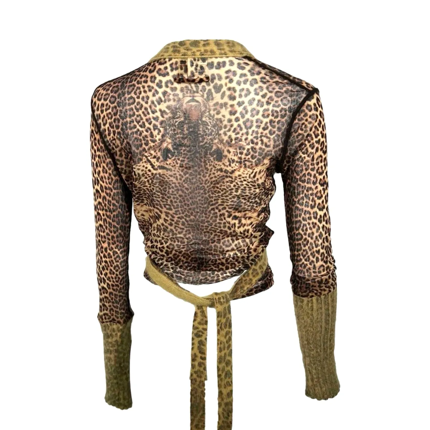 Jean Paul Gaultier Cheetah Wrap Top