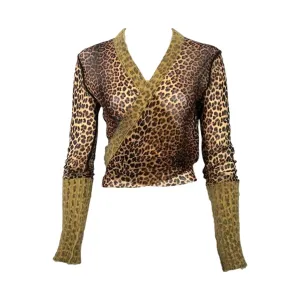 Jean Paul Gaultier Cheetah Wrap Top