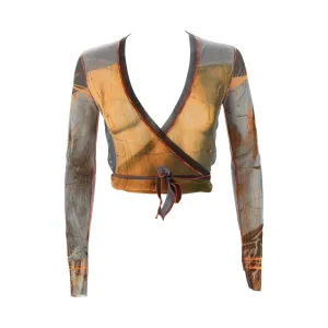 Jean Paul Gaultier Mesh Wrap Top