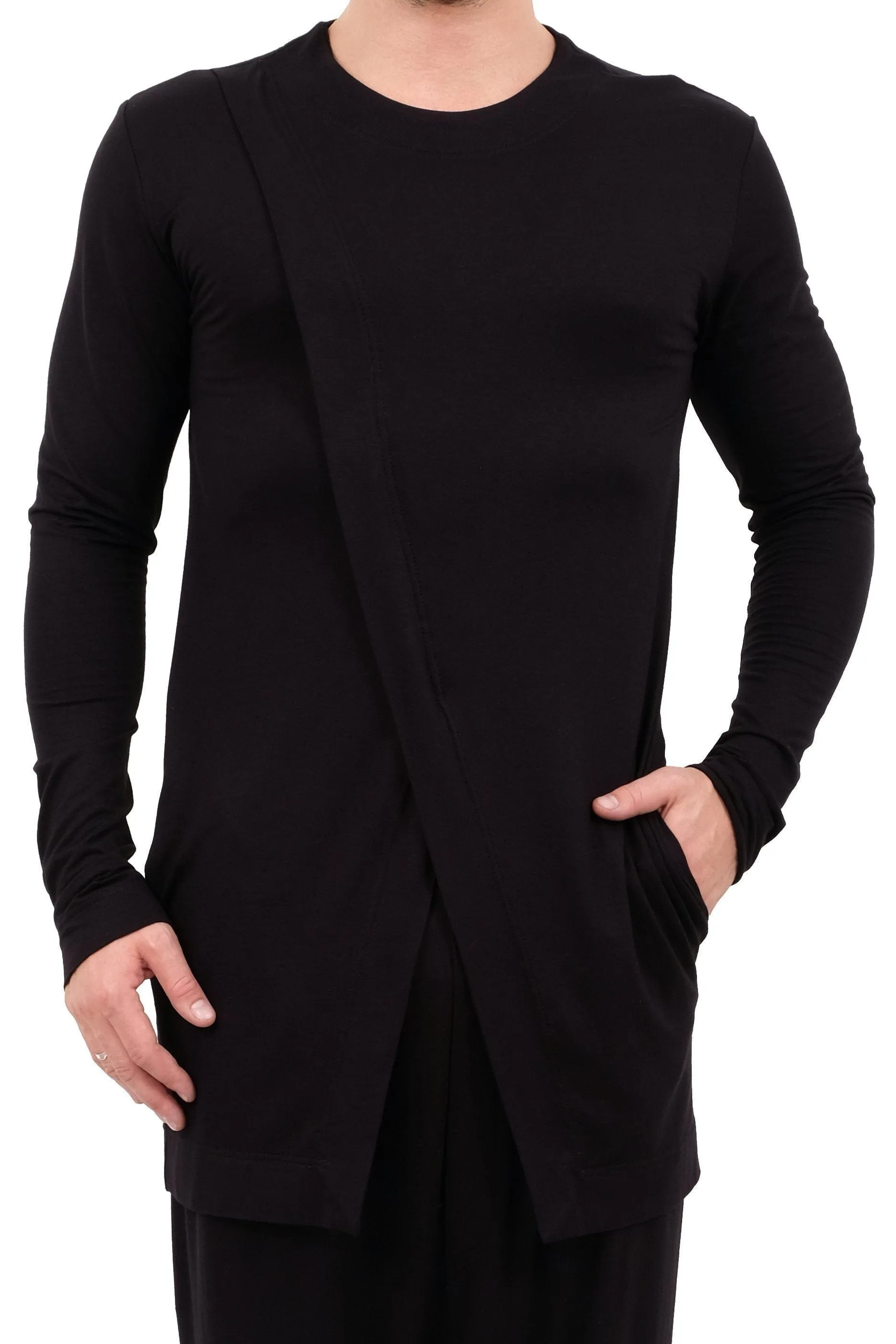 Jersey Wrap Long Sleeve Top