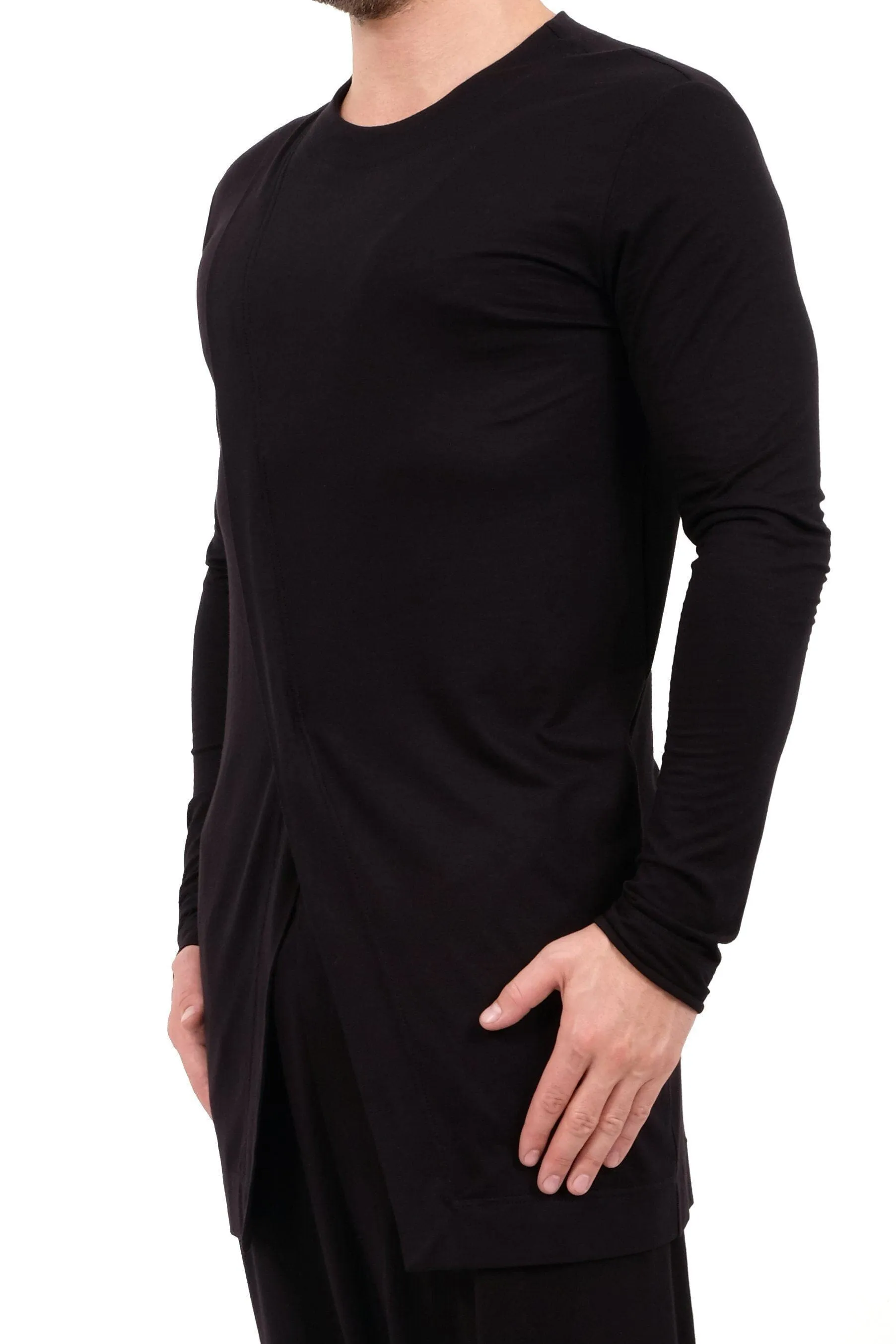 Jersey Wrap Long Sleeve Top