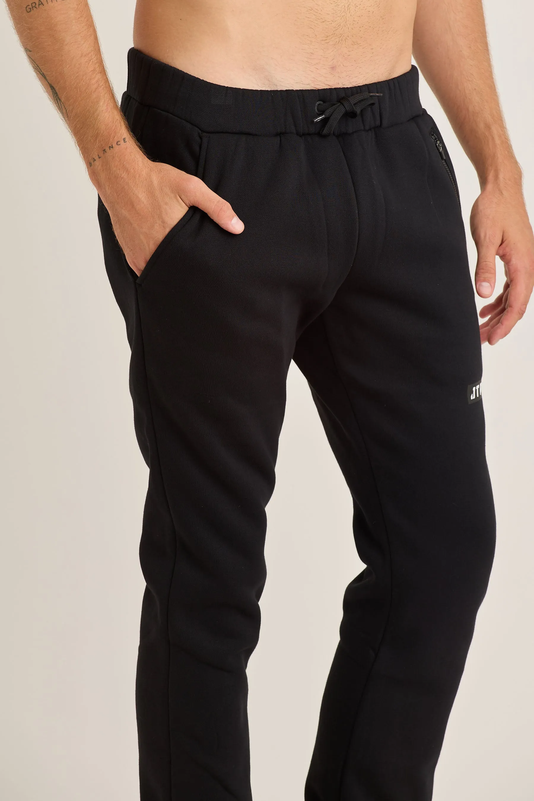 Jetpilot Corp Mens Cuffed Trackpants - Black