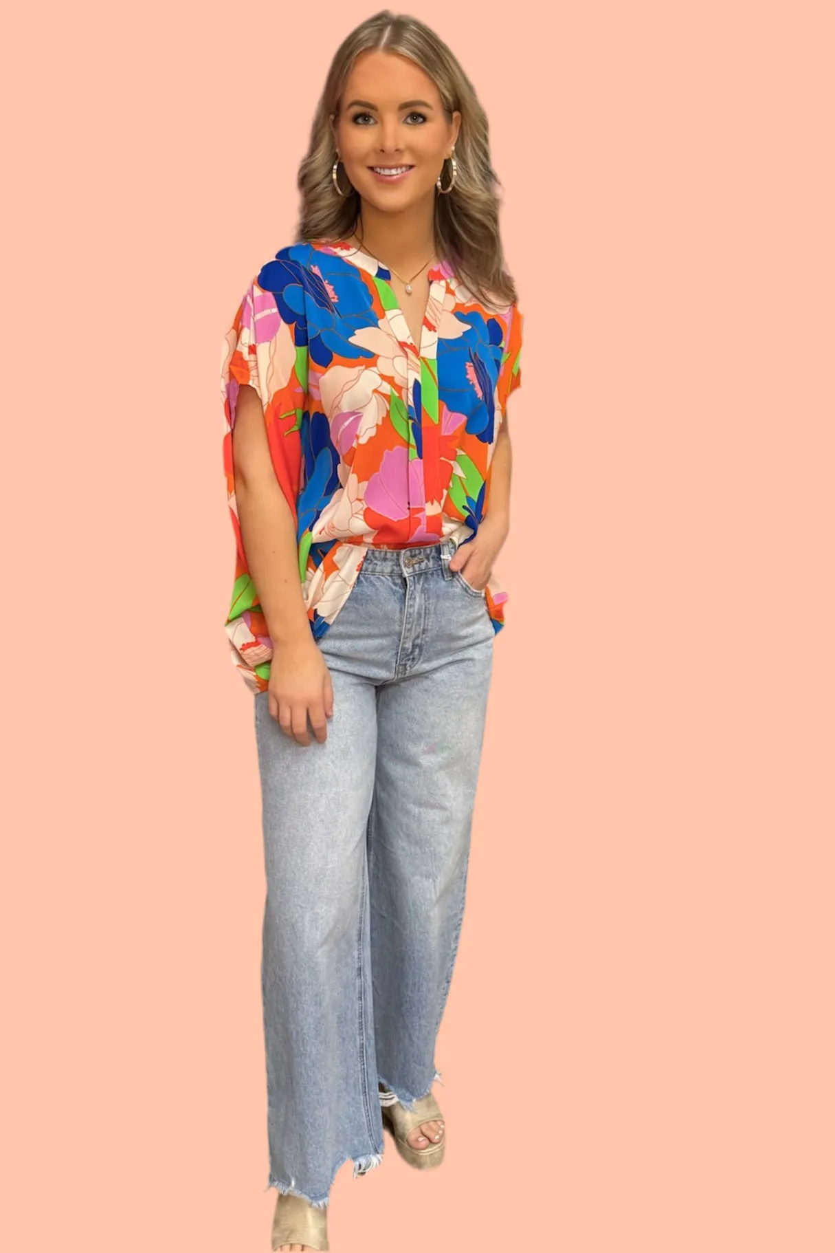 Jodifl Tropical Floral Blouse