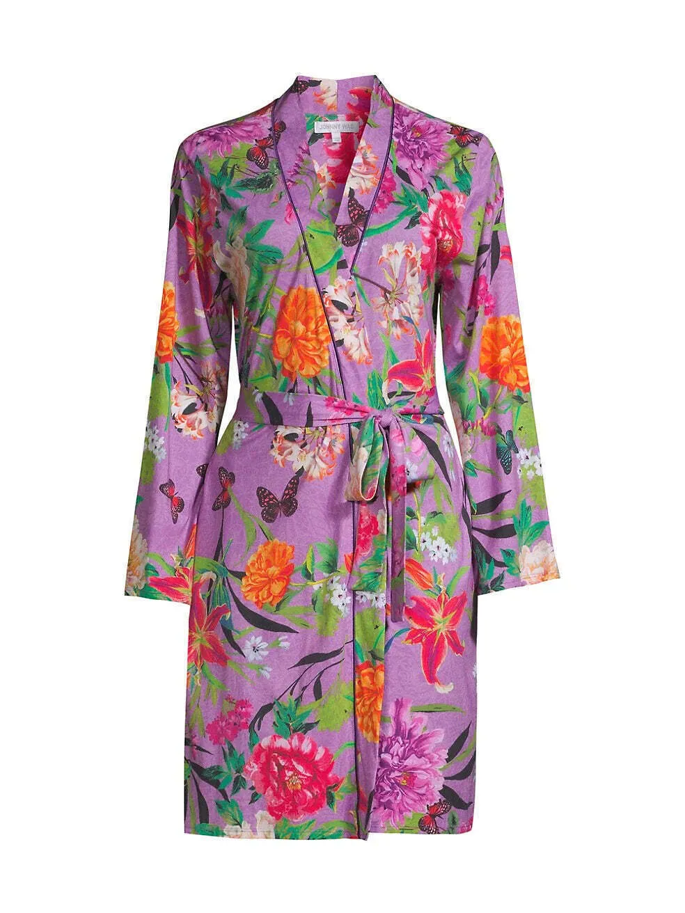 Johnny Was Goza Floral Cap Sleeve Sleep Dress Flower Butterfly Home Pink Medium NEW