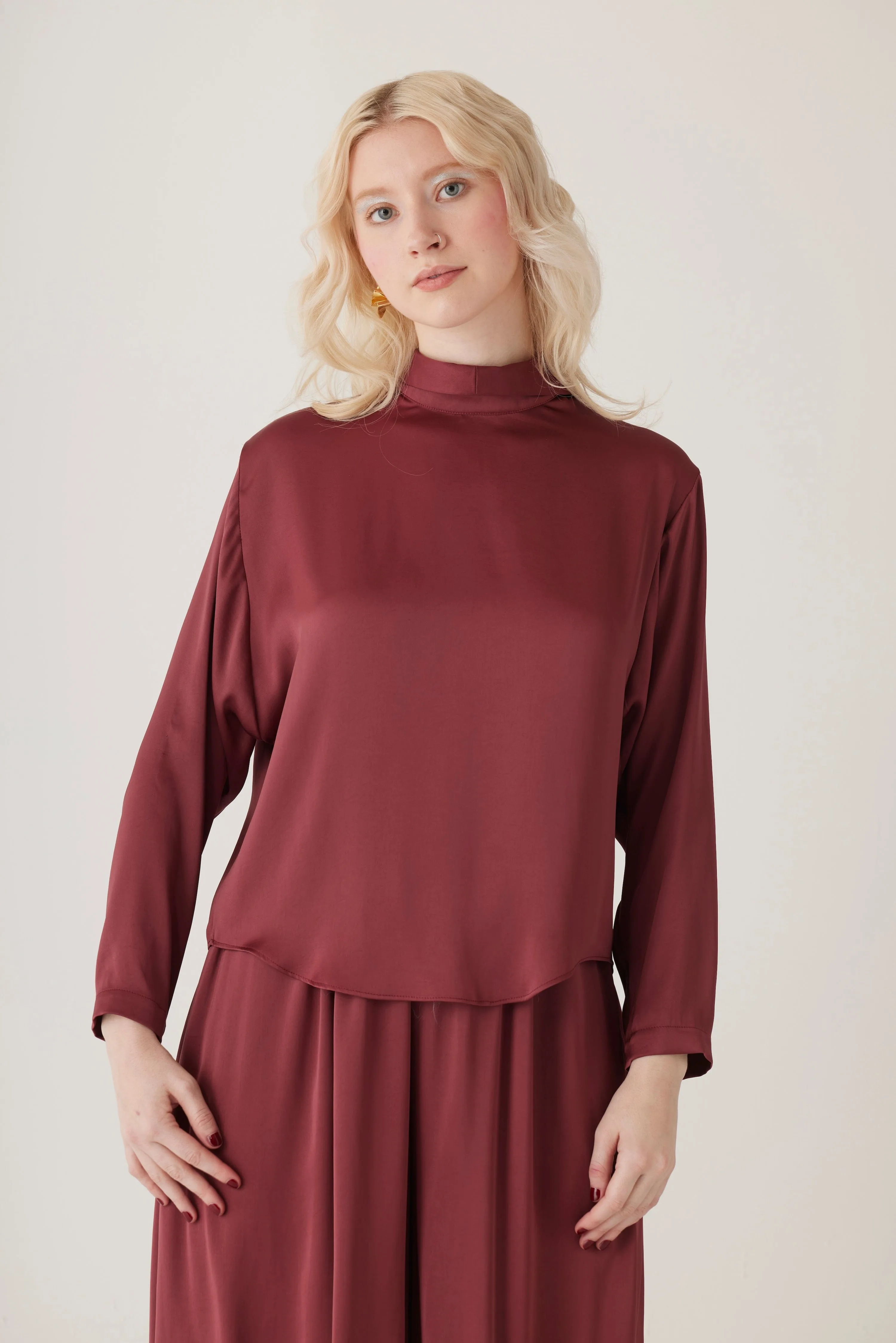 Jojo Blouse in Japanese Charmeuse