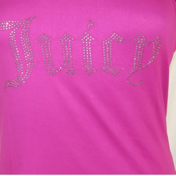 Juicy Couture Size XL Black/Fuchsia &quot;JUICY&quot; Printed Pajamas, NWT