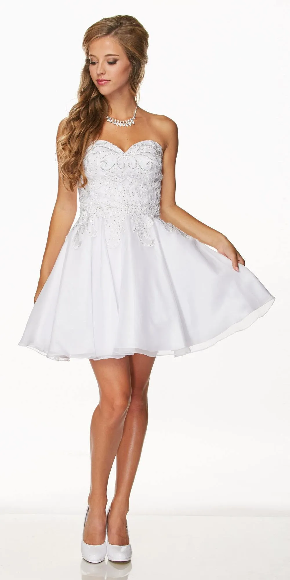 Juliet 772 Strapless Corset Back Homecoming Party Dress