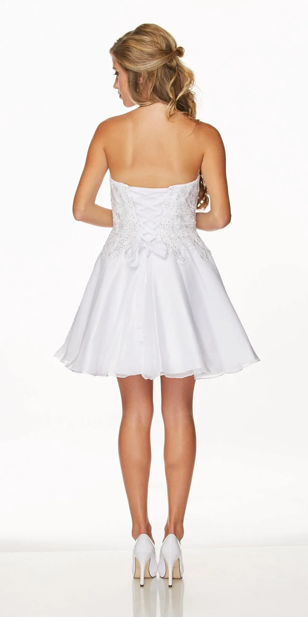 Juliet 772 Strapless Corset Back Homecoming Party Dress