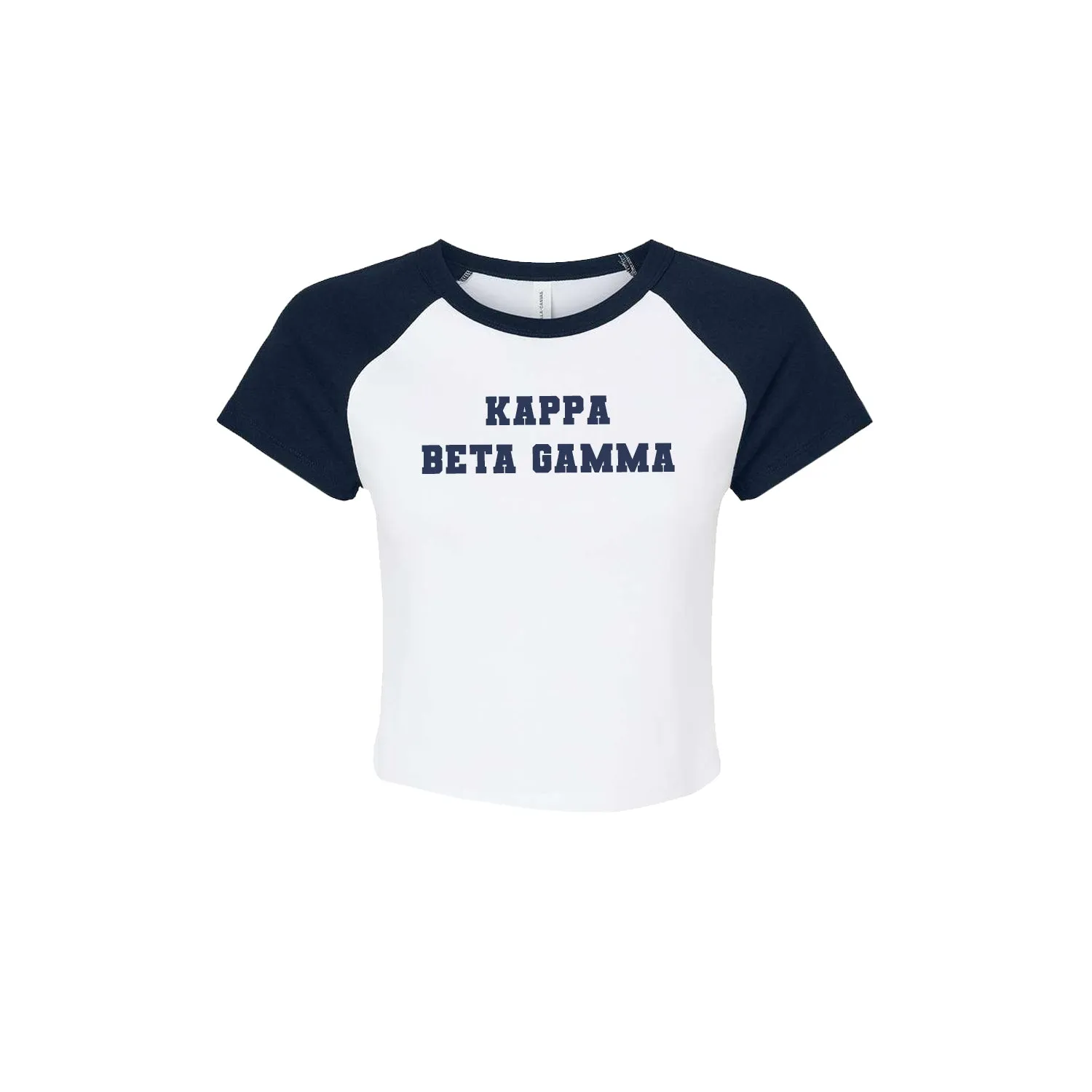 Kappa Beta Gamma Short Sleeve Crop Raglan