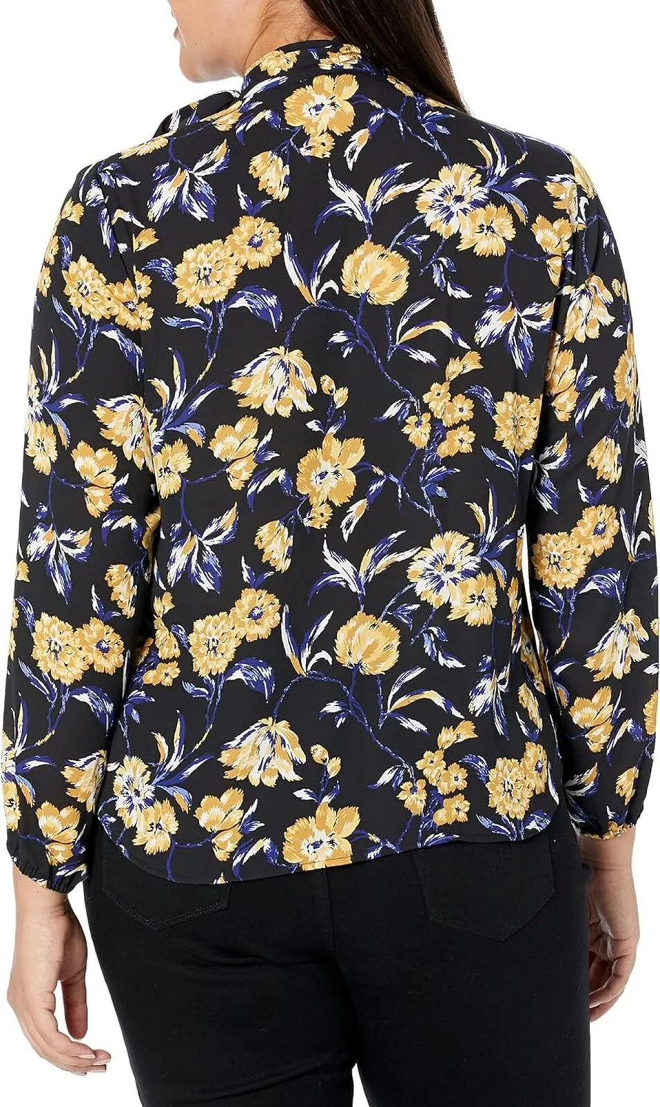 Kasper Women's Plus Size Long Sleeve Bow Blouse 10847867