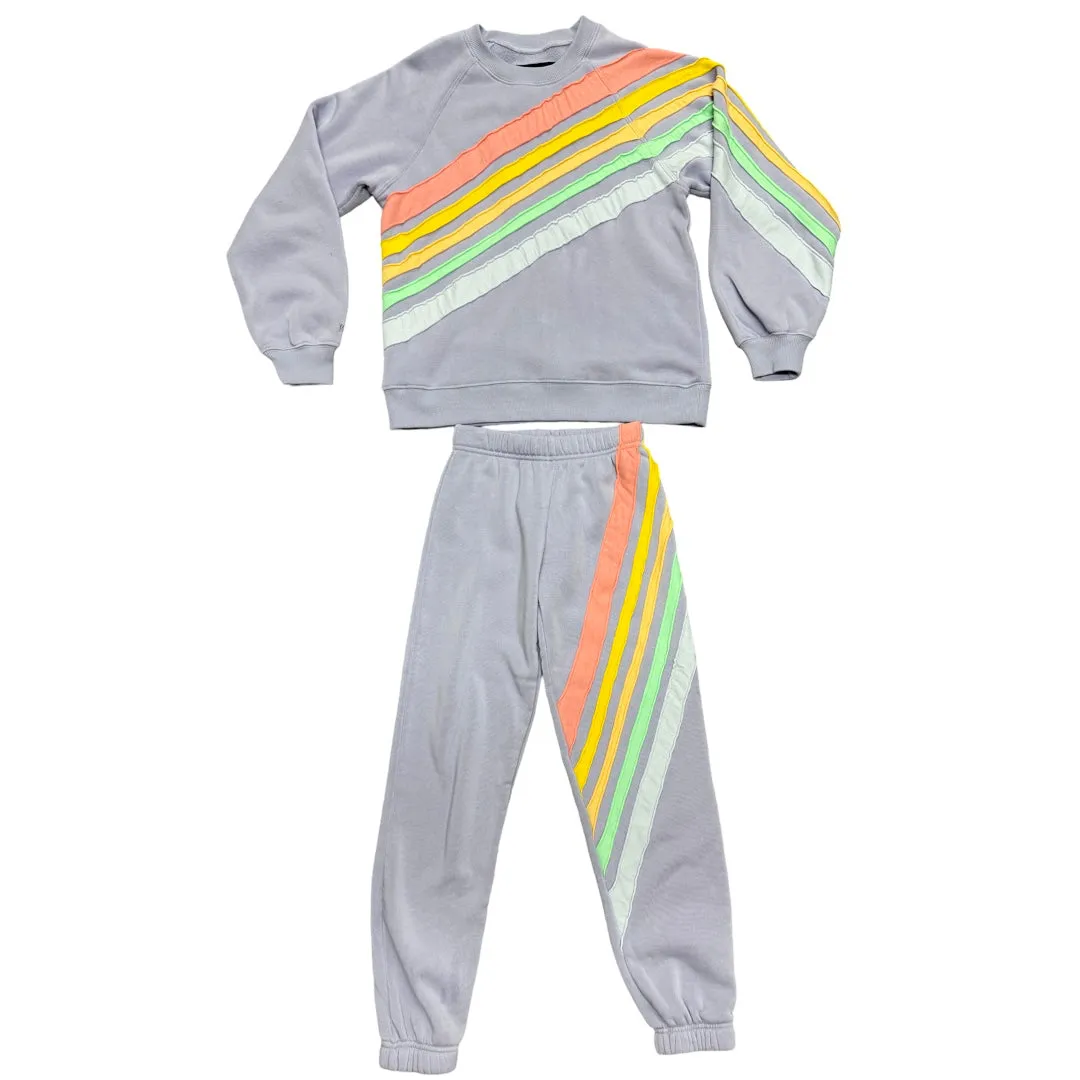 KatieJ NYC Tween Flynn Pants - Lilac Rainbow