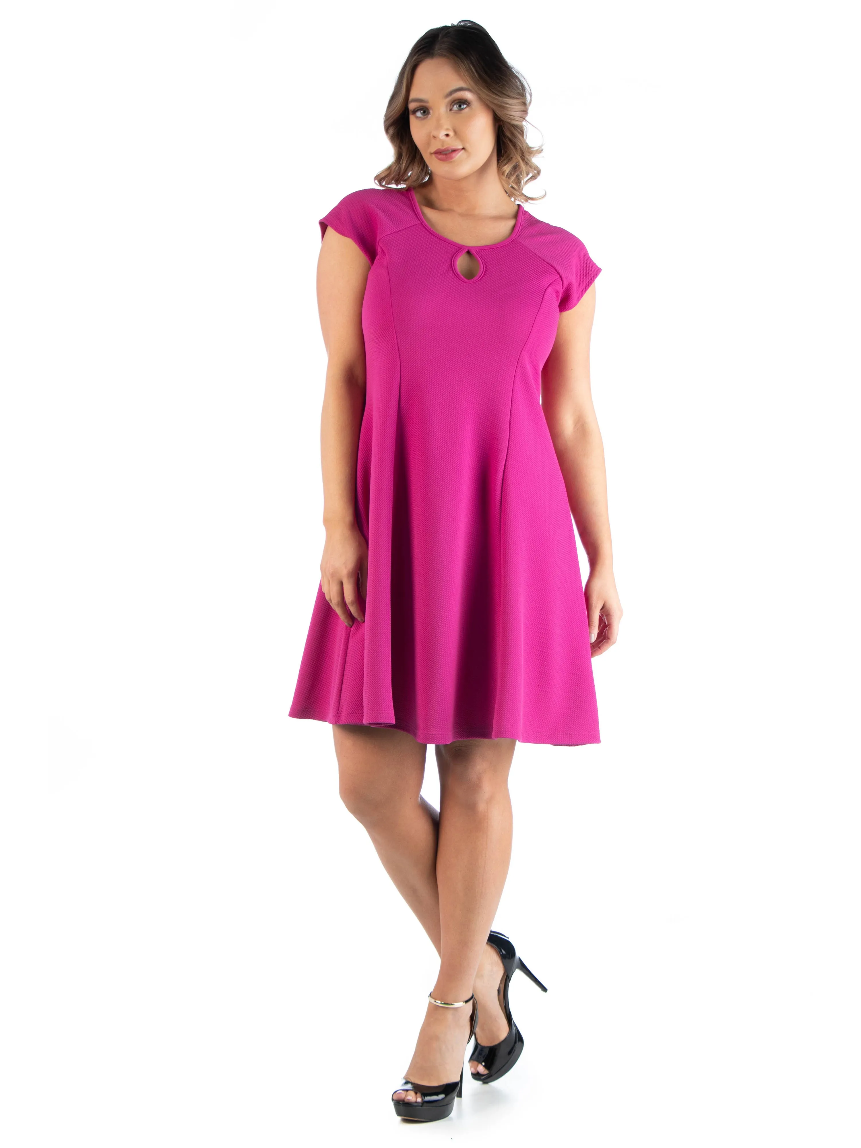 Keyhole Neck Plus Size Dress