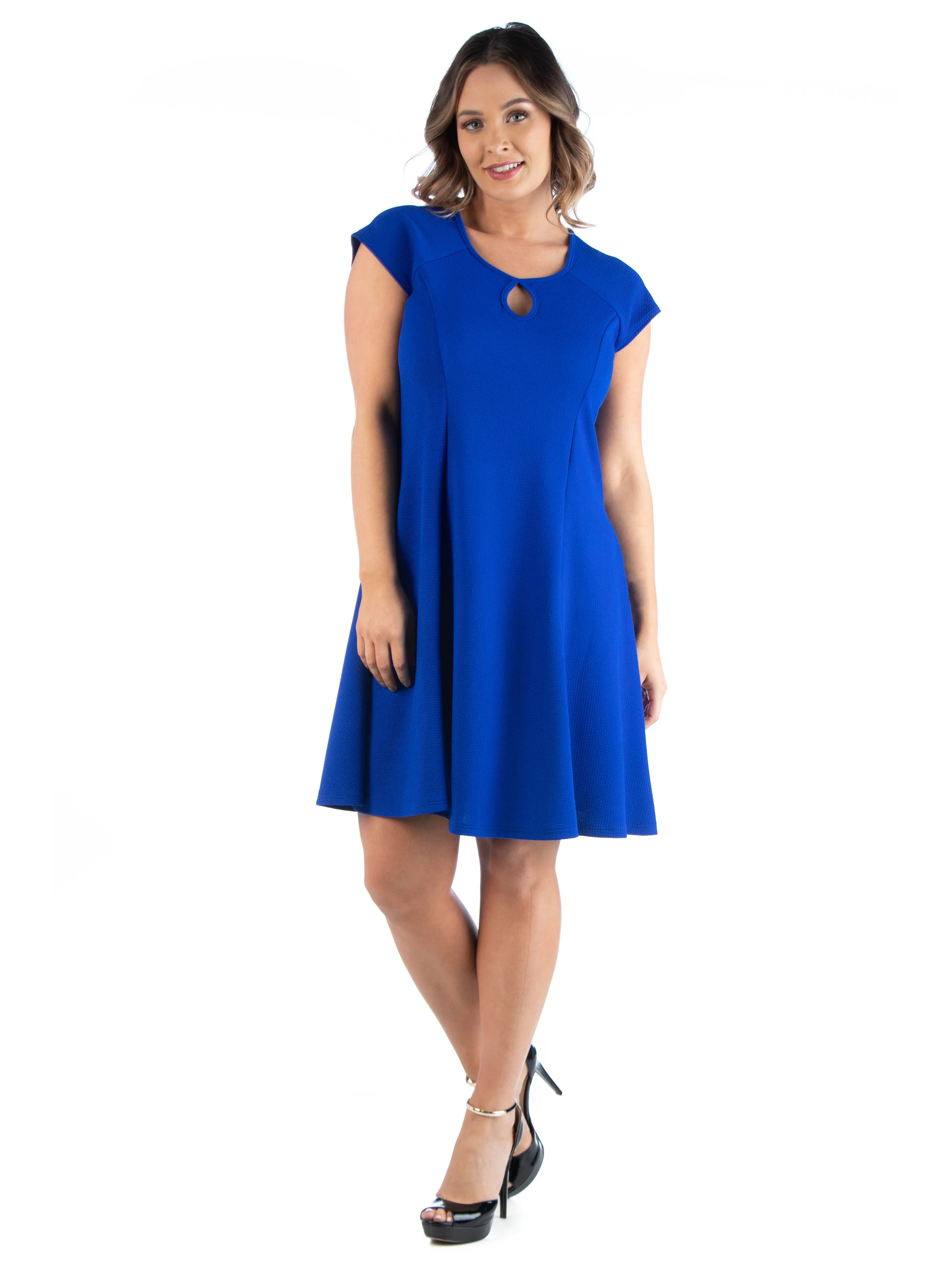 Keyhole Neck Plus Size Dress