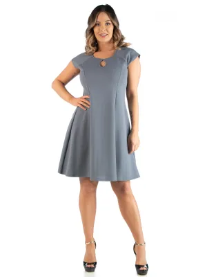 Keyhole Neck Plus Size Dress