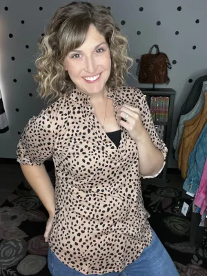 Khaki Spotted Blouse