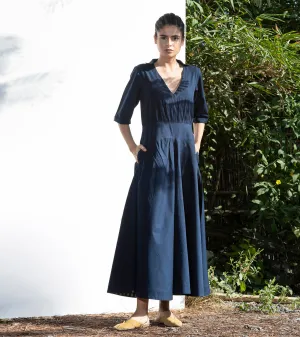 Khara Kapas Jacaranda Blue Long Dress