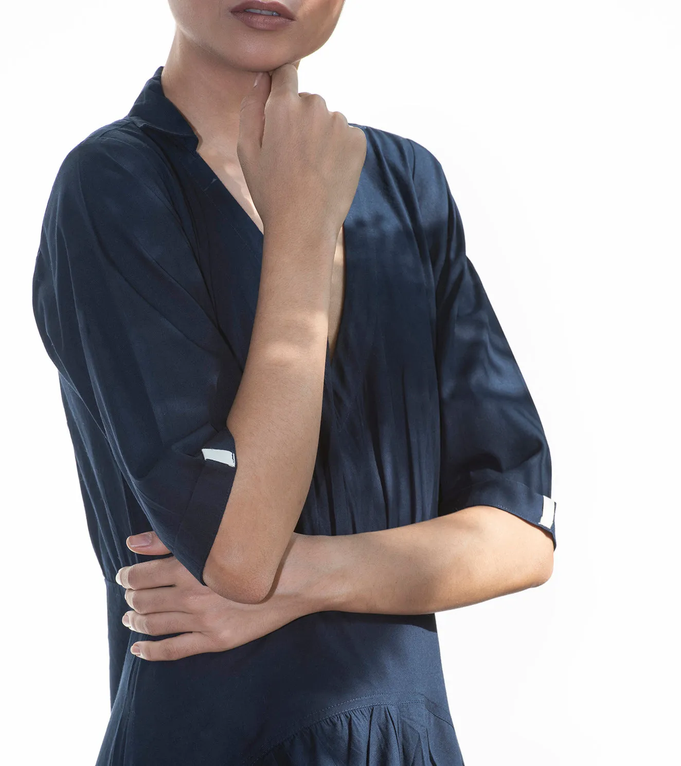 Khara Kapas Jacaranda Blue Long Dress