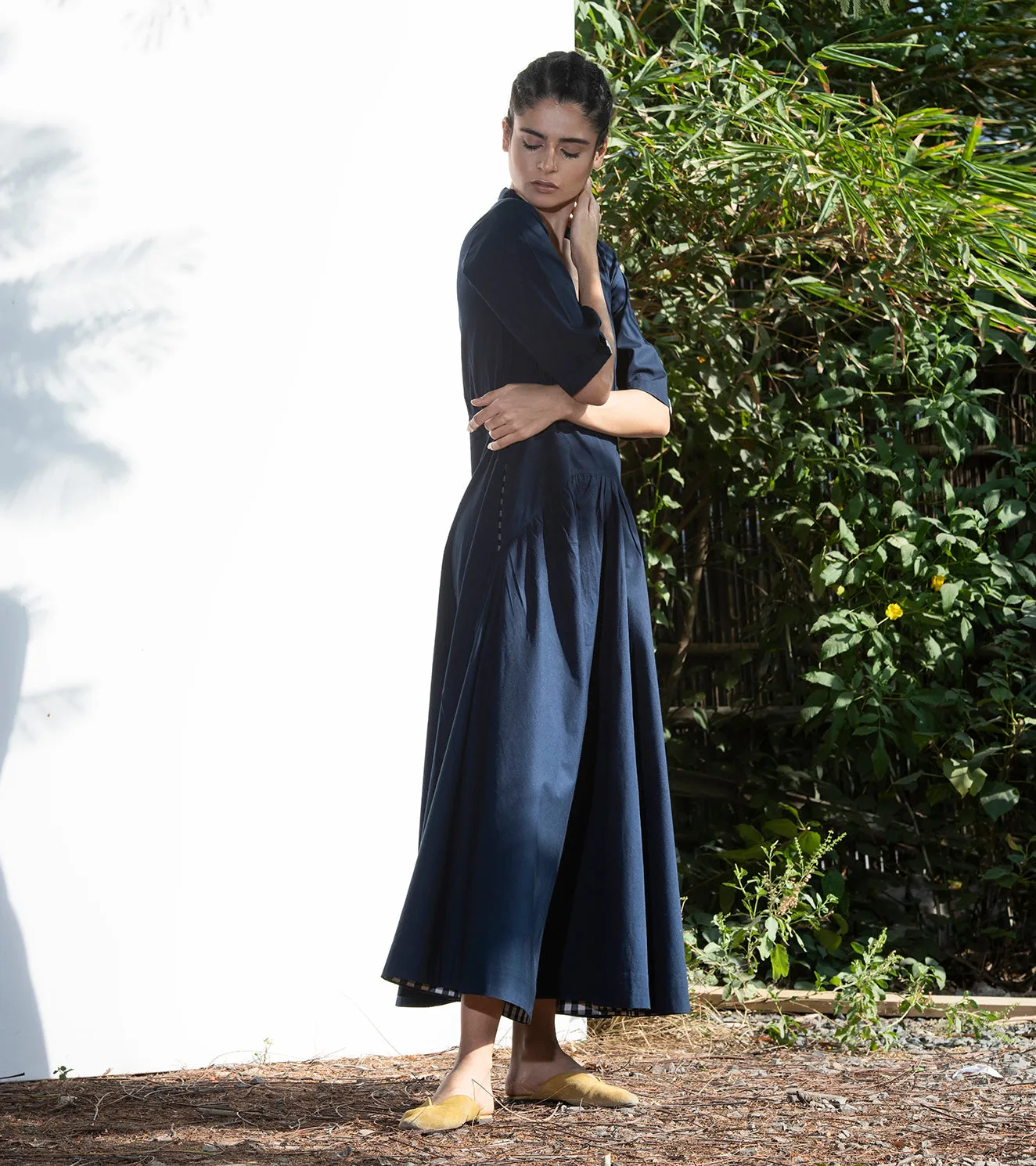 Khara Kapas Jacaranda Blue Long Dress