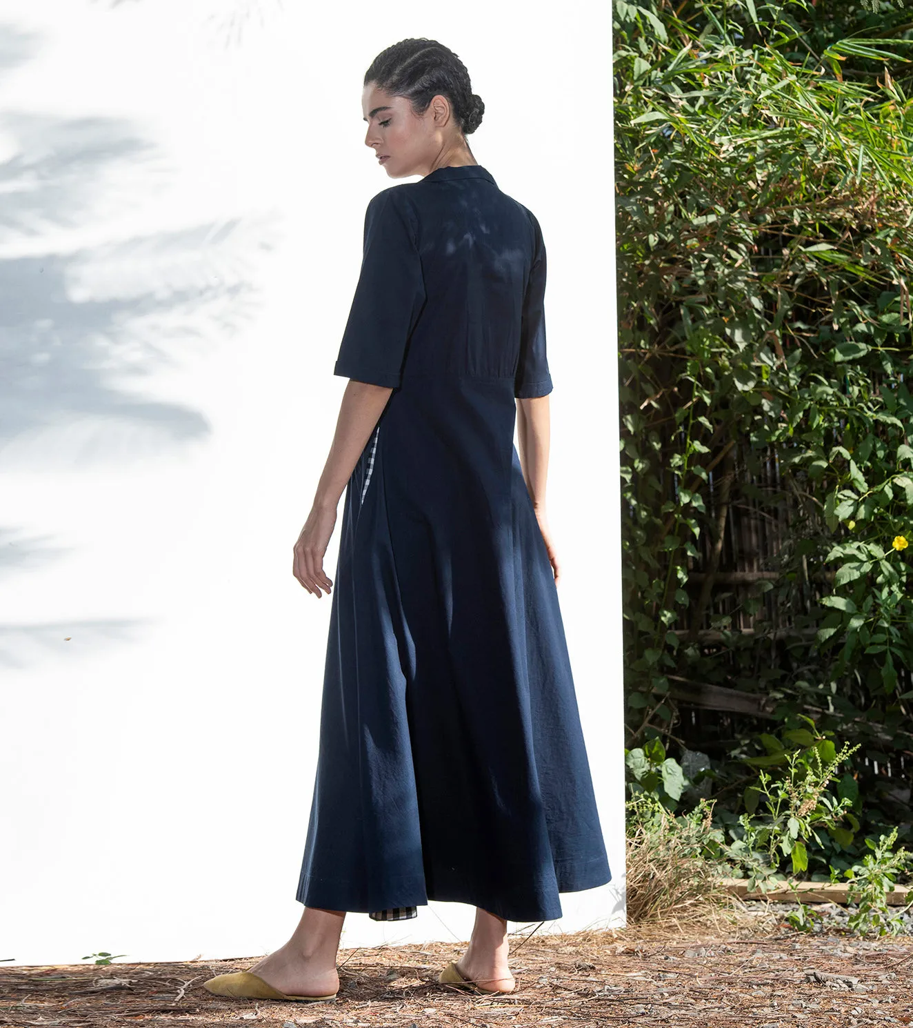 Khara Kapas Jacaranda Blue Long Dress