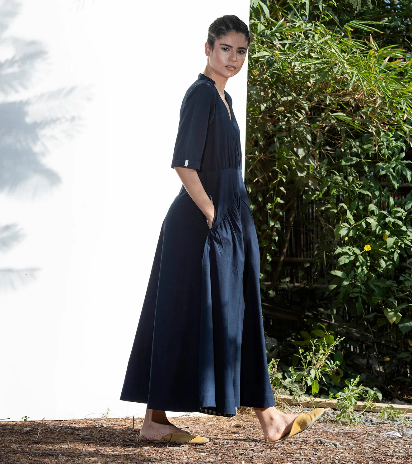 Khara Kapas Jacaranda Blue Long Dress