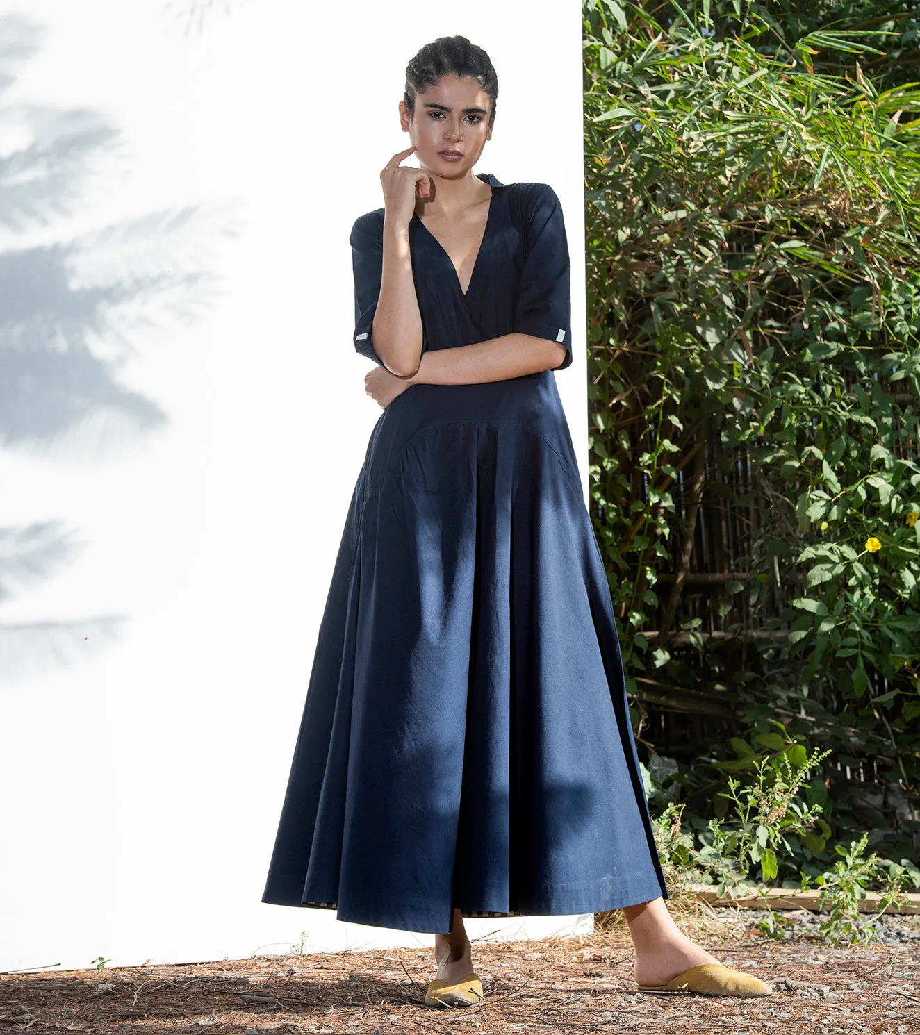Khara Kapas Jacaranda Blue Long Dress