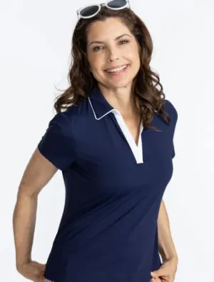 KINONA Classic and Fantastic Short Sleeve Golf Shirt- Navy Blue
