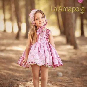 LA AMAPOLA  - Baby Cherry Dress - Red