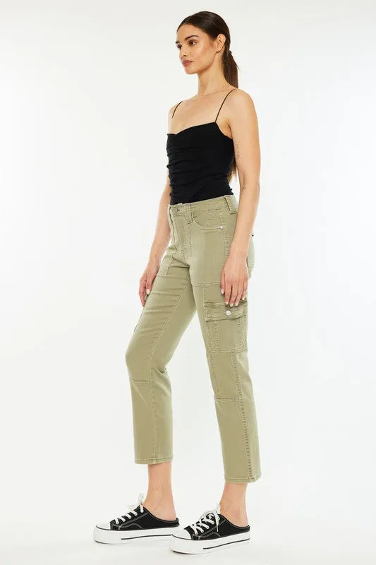 Lavinia High Rise Slim Straight Leg Cargo Pants
