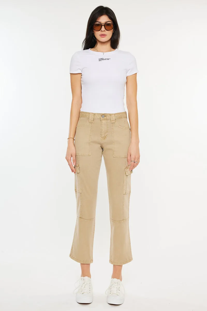 Lavinia High Rise Slim Straight Leg Cargo Pants