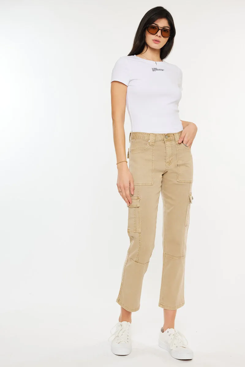Lavinia High Rise Slim Straight Leg Cargo Pants