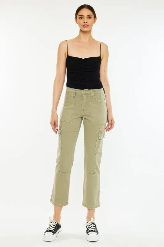 Lavinia High Rise Slim Straight Leg Cargo Pants