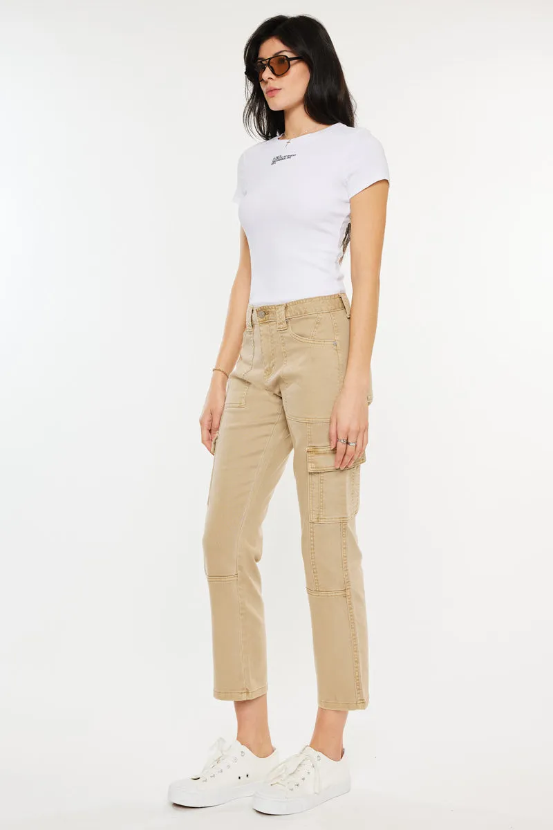 Lavinia High Rise Slim Straight Leg Cargo Pants